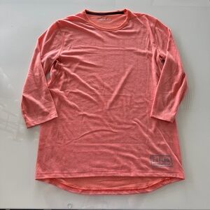 Under Armour Light Orange 3/4 Length Sleeve Shirt